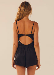 Renee Satin Short Jumpsuit